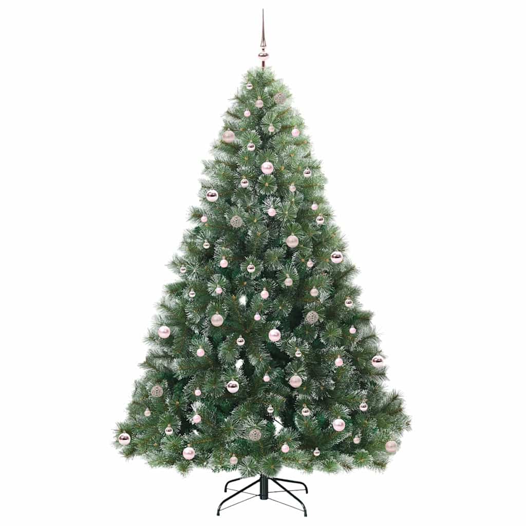Artificial Christmas Tree with 300 LEDs Green 240 cm PE and PVC
