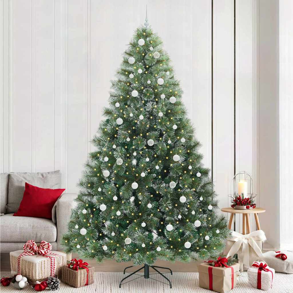 Artificial Christmas Tree with 300 LEDs Green 240 cm PE and PVC