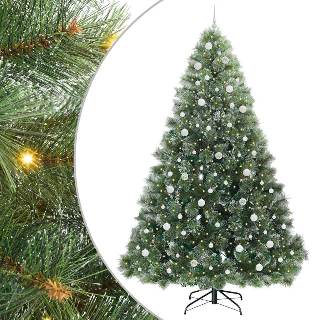 Artificial Christmas Tree with 300 LEDs Green 240 cm PE and PVC