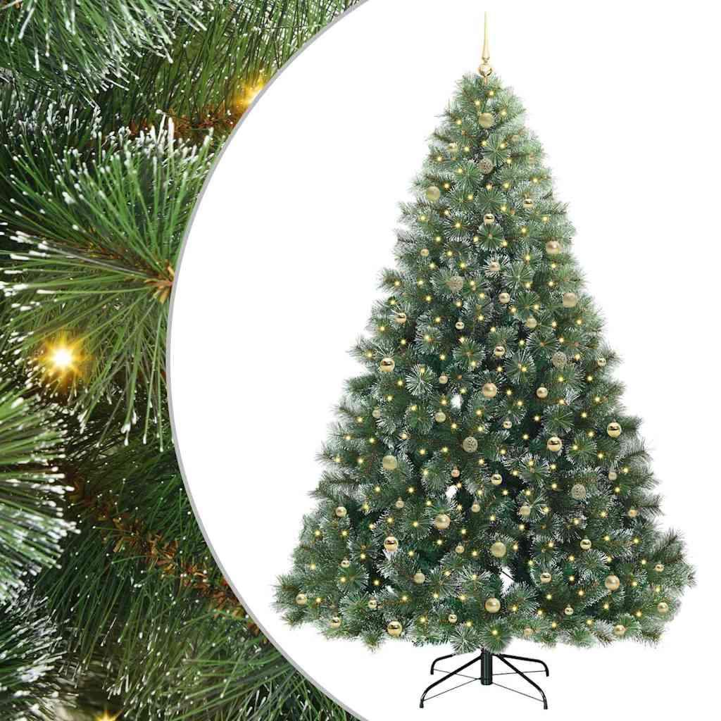 Artificial Christmas Tree with 300 LEDs Green 240 cm PE and PVC
