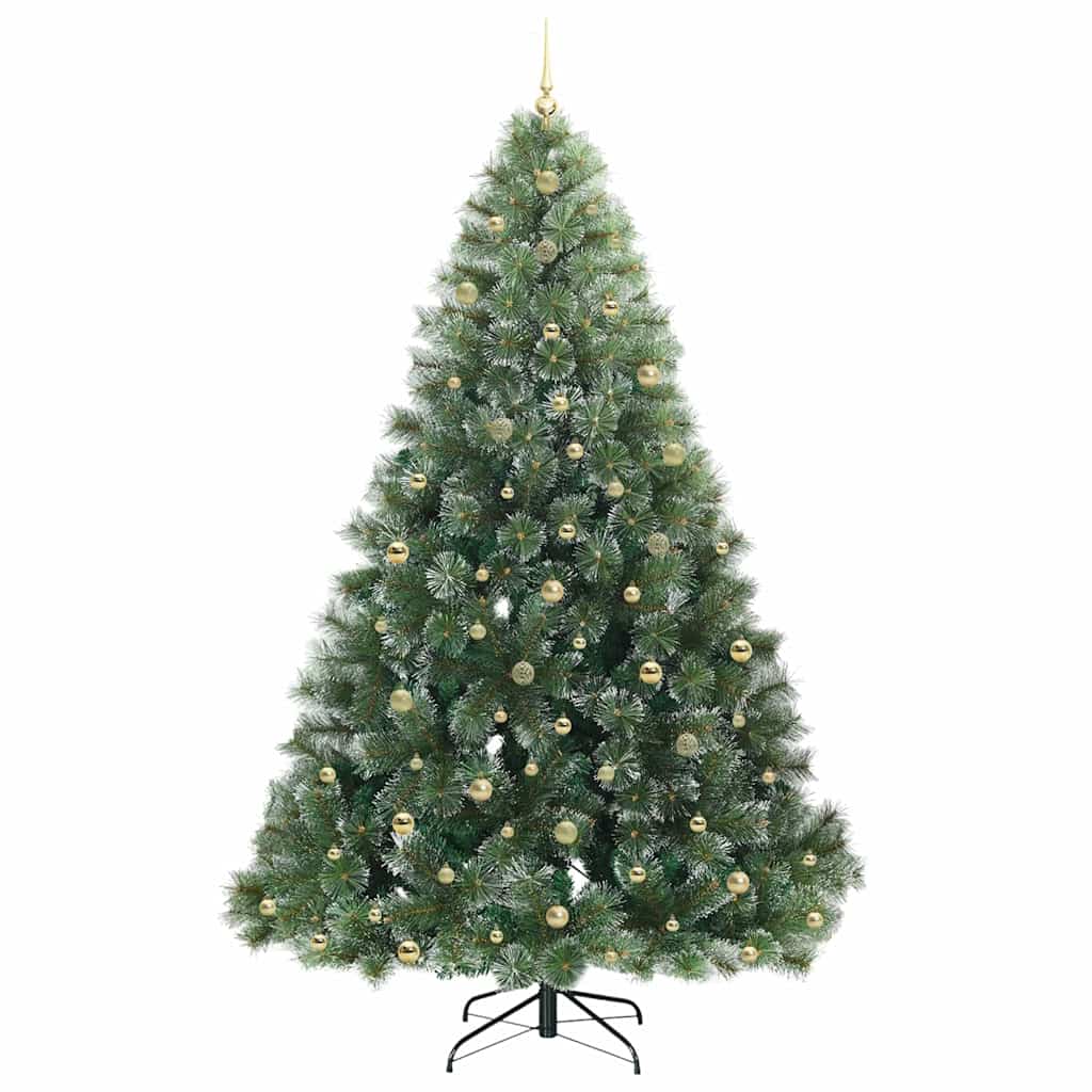 Artificial Christmas Tree with 300 LEDs Green 240 cm PE and PVC