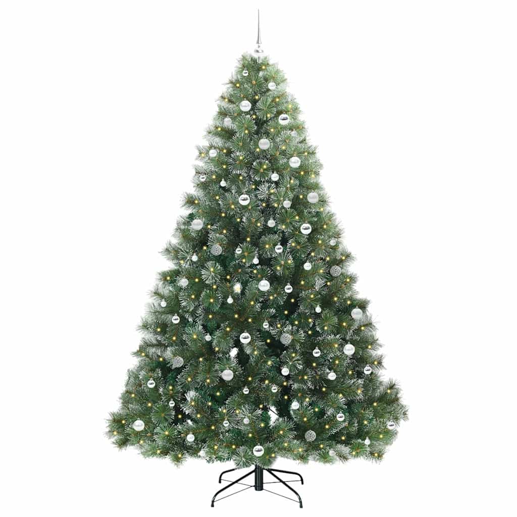 Artificial Christmas Tree with 300 LEDs Green 240 cm PE and PVC
