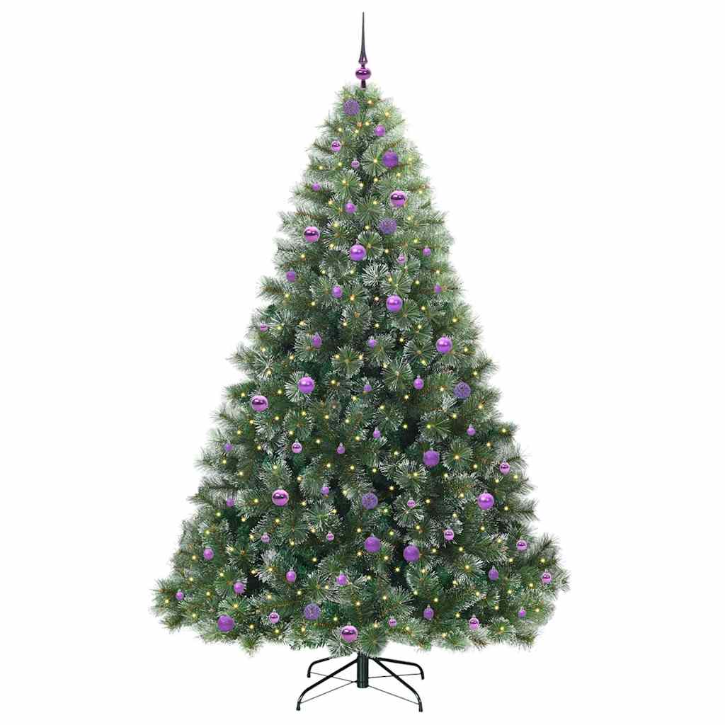 Artificial Christmas Tree with 300 LEDs Green 240 cm PE and PVC