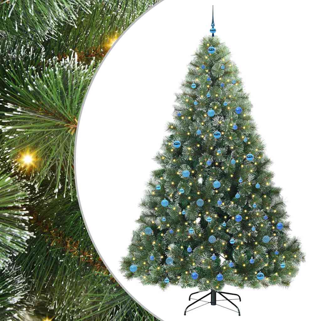 Artificial Christmas Tree with 300 LEDs Green 240 cm PE and PVC