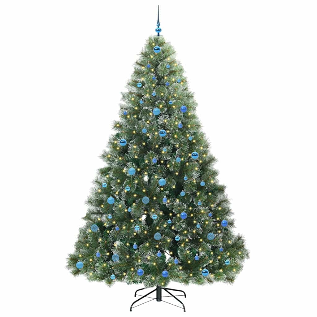 Artificial Christmas Tree with 300 LEDs Green 240 cm PE and PVC