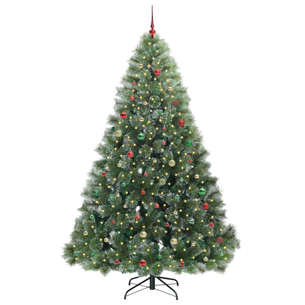Artificial Christmas Tree with 300 LEDs Green 240 cm PE and PVC