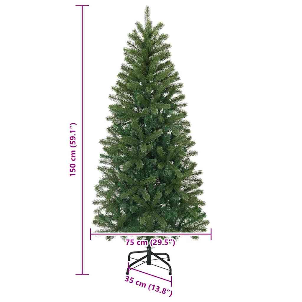 Artificial Christmas Tree Green 150 cm PVC, PE and steel
