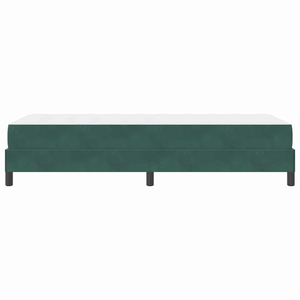 Box Spring Bed with Mattress Dark Green 80 x 220 cm Velvet