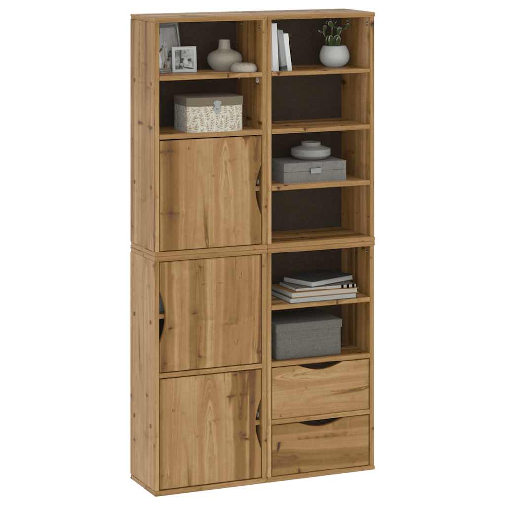 Side Cabinets 4 pcs "ODDA" 40x24x79 cm Solid Wood Pine