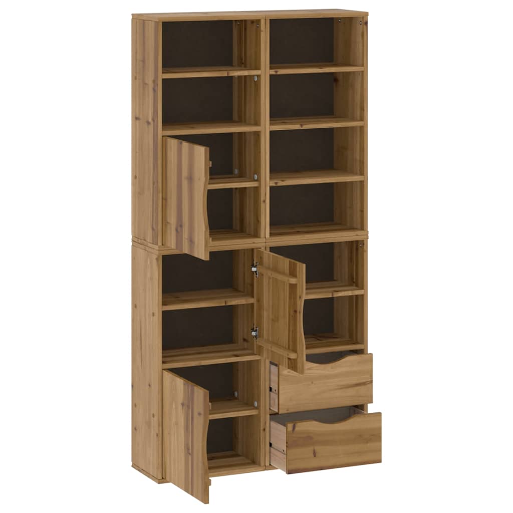 Side Cabinets 4 pcs "ODDA" 40x24x79 cm Solid Wood Pine