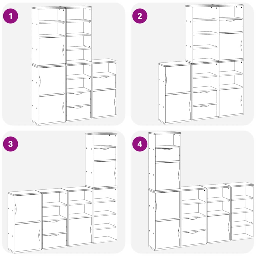 Side Cabinets 5 pcs 