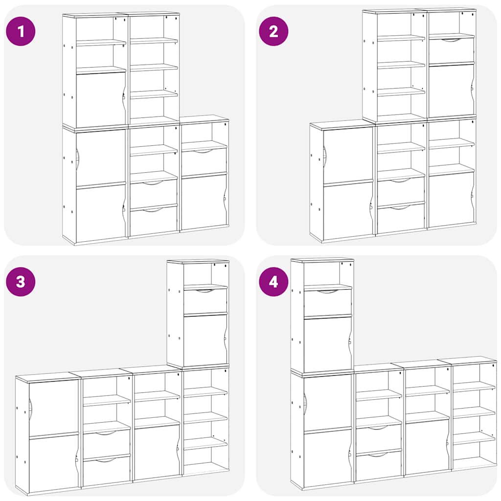 Side Cabinets 5 pcs 