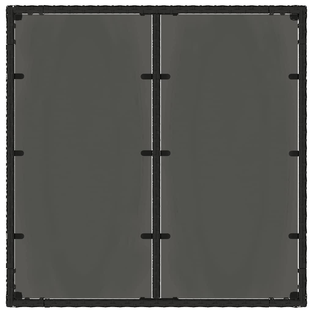 Garden Dining Set 3 pcs Black 90 x 90 x 75 cm Poly Rattan