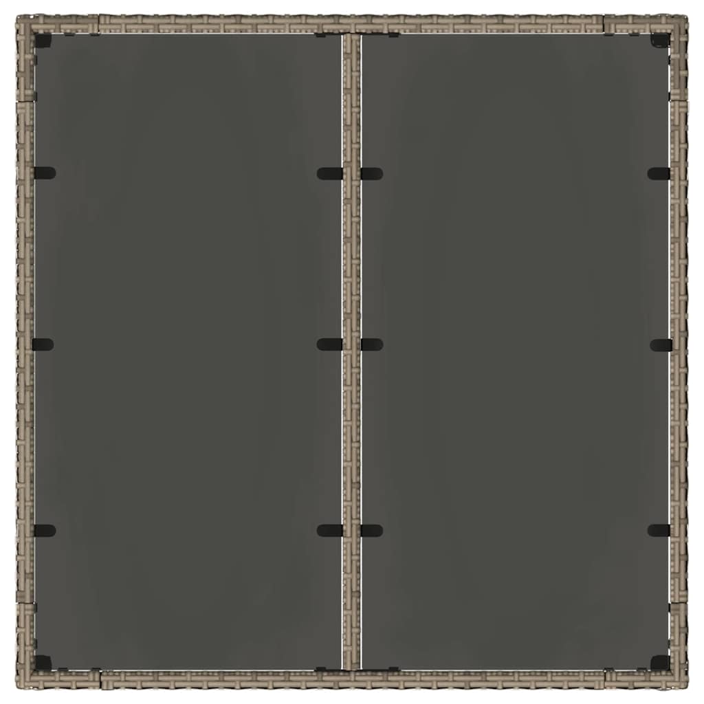 Garden Dining Set 3 pcs Grey and Brown 90 x 90 x 75 cm