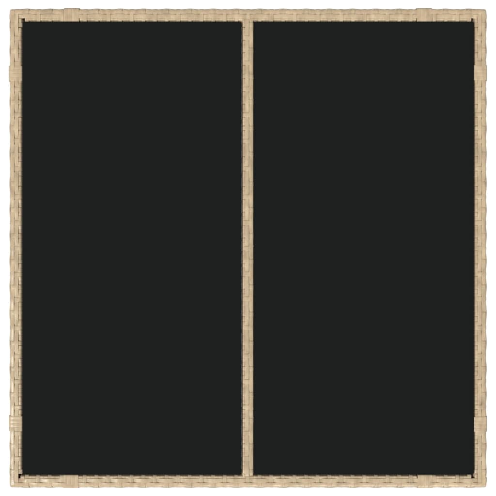 Garden Dining Set 3 pcs Beige 90 x 90 x 75 cm Poly Rattan