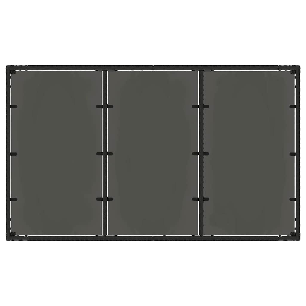 Garden Dining Set 5 pcs Black 150 x 90 x 75 cm Poly Rattan