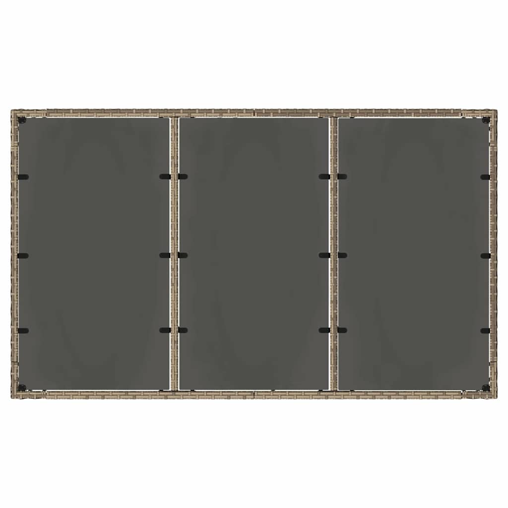 Garden Dining Set 5 pcs Grey 150 x 90 x 75 cm Poly Rattan