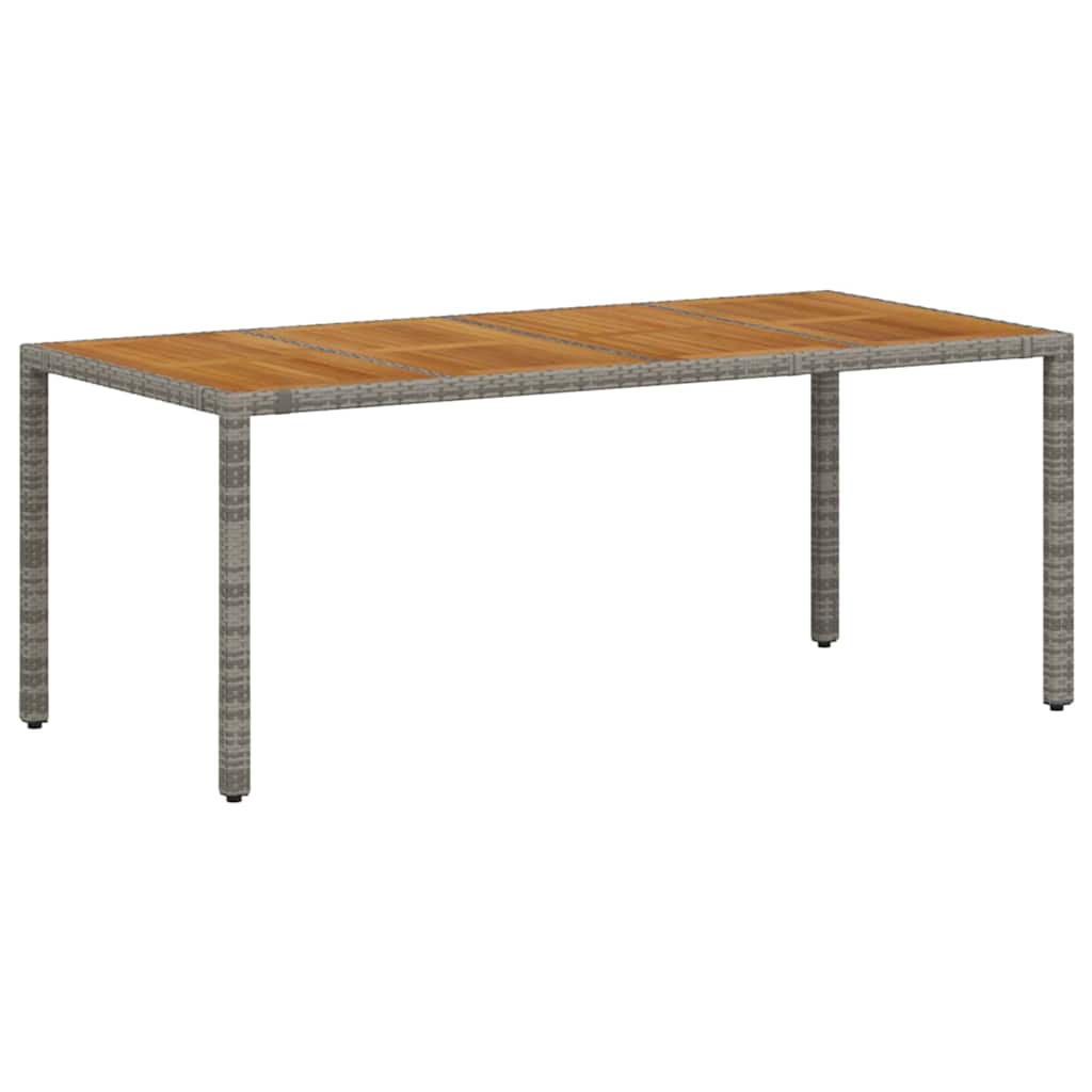 Garden Dining Set 9 pcs Grey and Brown 190 x 90 x 75 cm