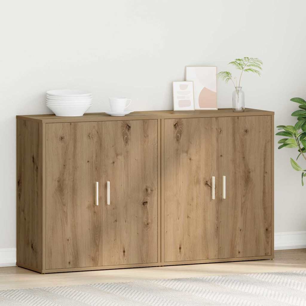 Highboard 2 pcs Artisan oak 60 x 31 x 70 cm Engineered wood