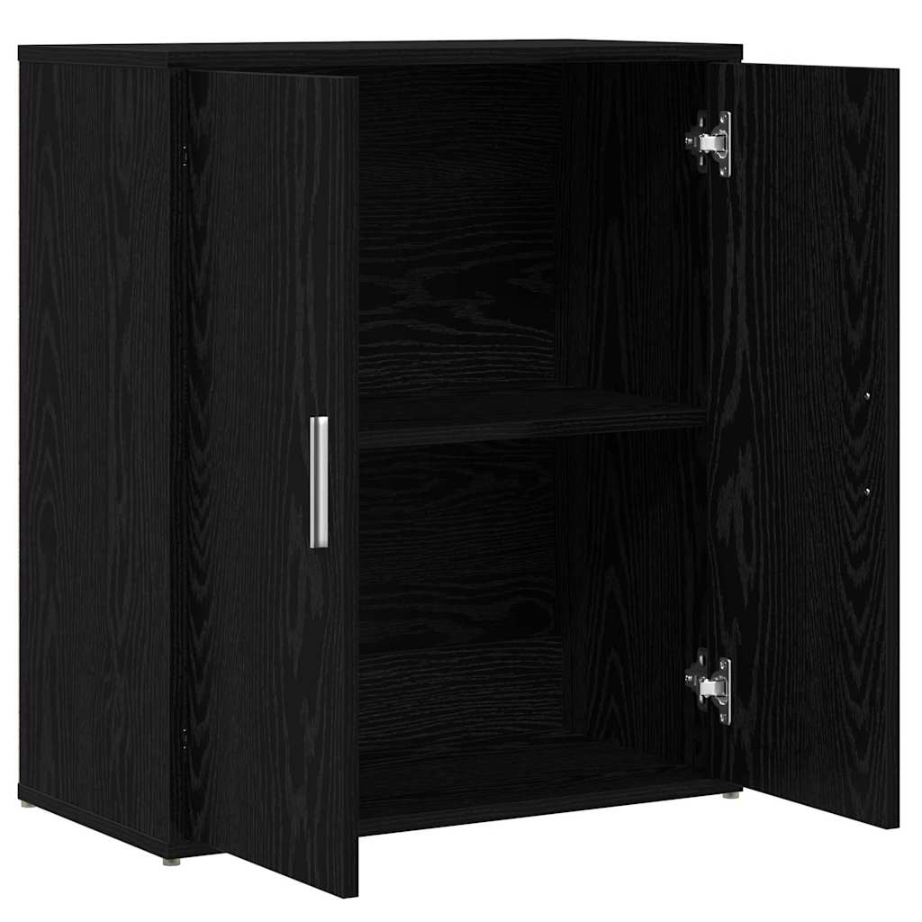 Highboard 2 pcs Black oak 60 x 31 x 70 cm Engineered wood