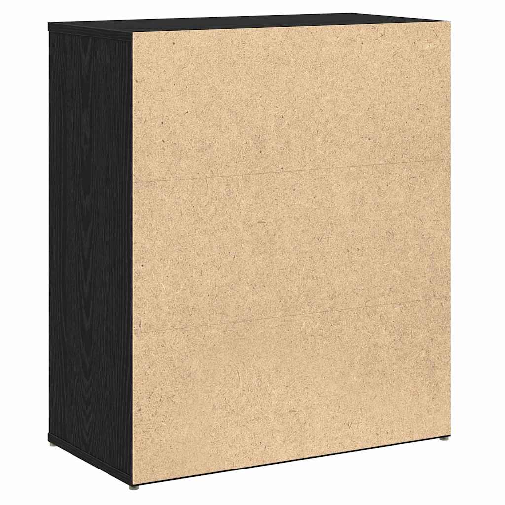 Highboard 2 pcs Black oak 60 x 31 x 70 cm Engineered wood