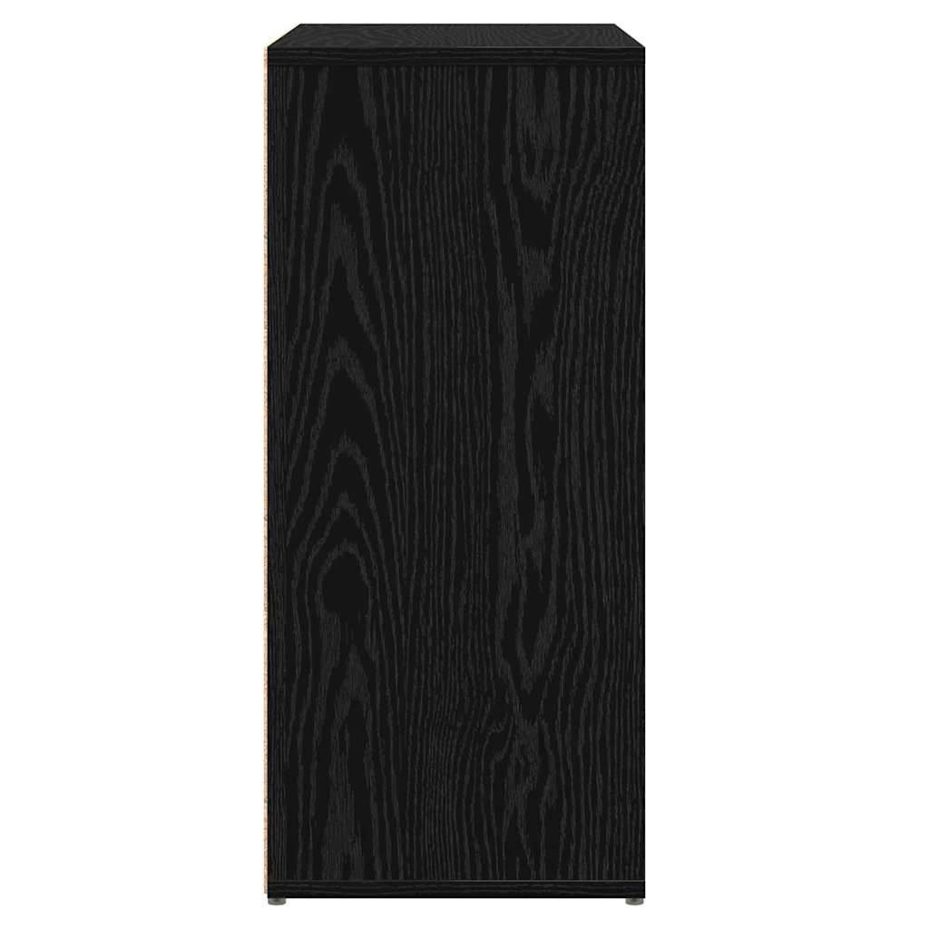 Highboard 2 pcs Black oak 60 x 31 x 70 cm Engineered wood