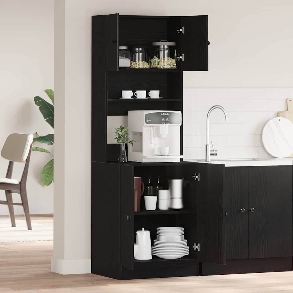 Kitchen Cabinet Black oak 60 x 50 x 180 cm Engineered wood