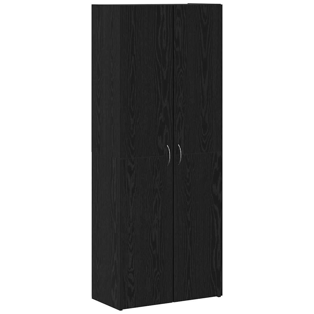 Office Cabinet Black oak 60 x 32 x 153 Engineered wood