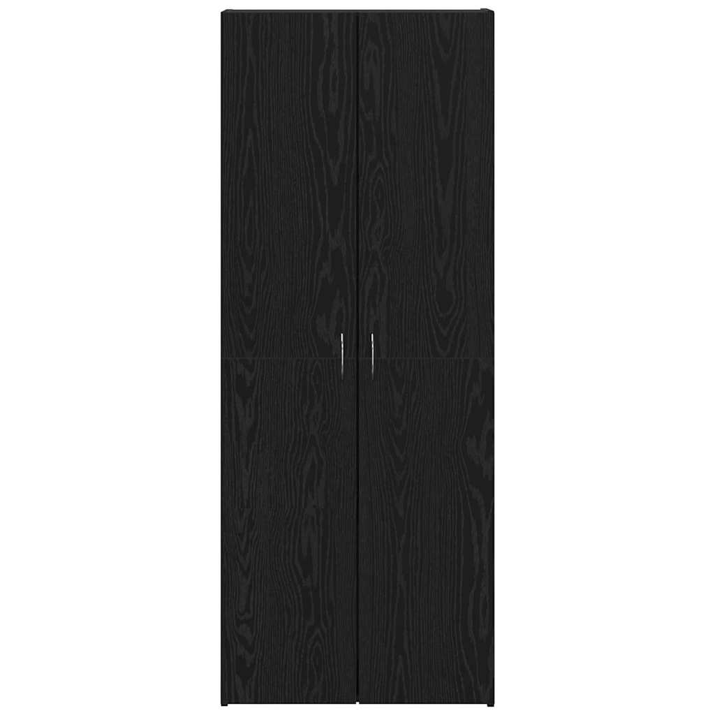 Office Cabinet Black oak 60 x 32 x 153 Engineered wood