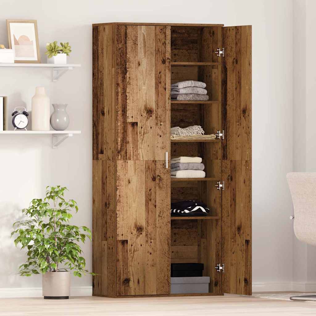 Highboard Old Wood 80 x 35 x 180 cm Engineered wood