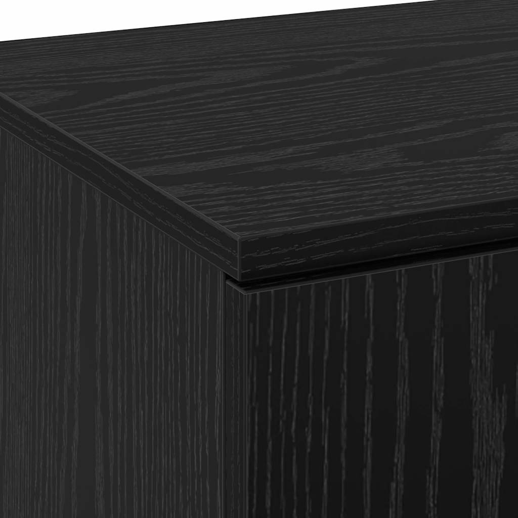 Highboard Black oak 80 x 35 x 180 cm Engineered wood
