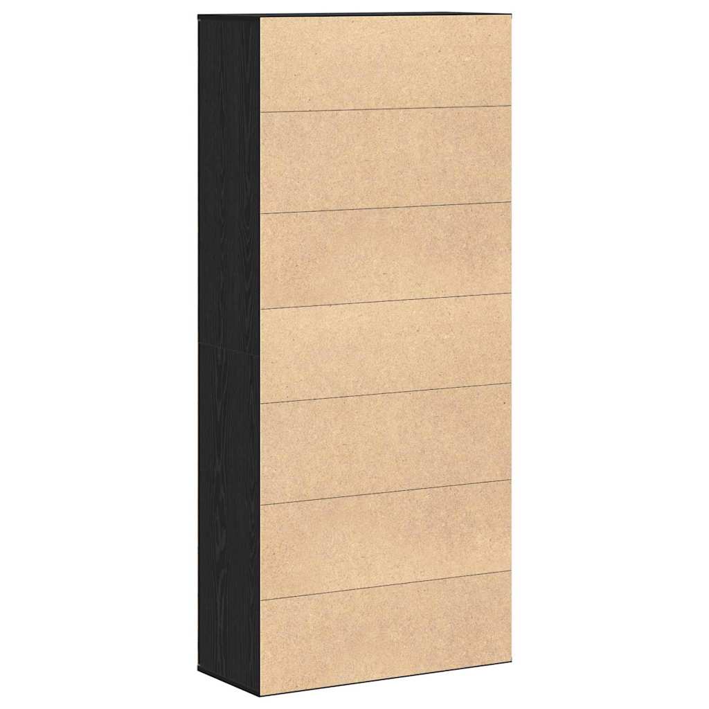 Highboard Black oak 80 x 35 x 180 cm Engineered wood