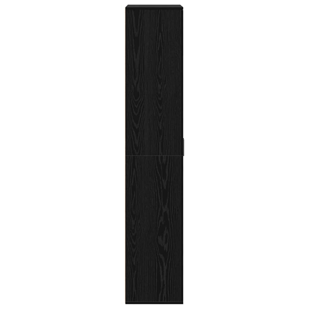 Highboard Black oak 80 x 35 x 180 cm Engineered wood