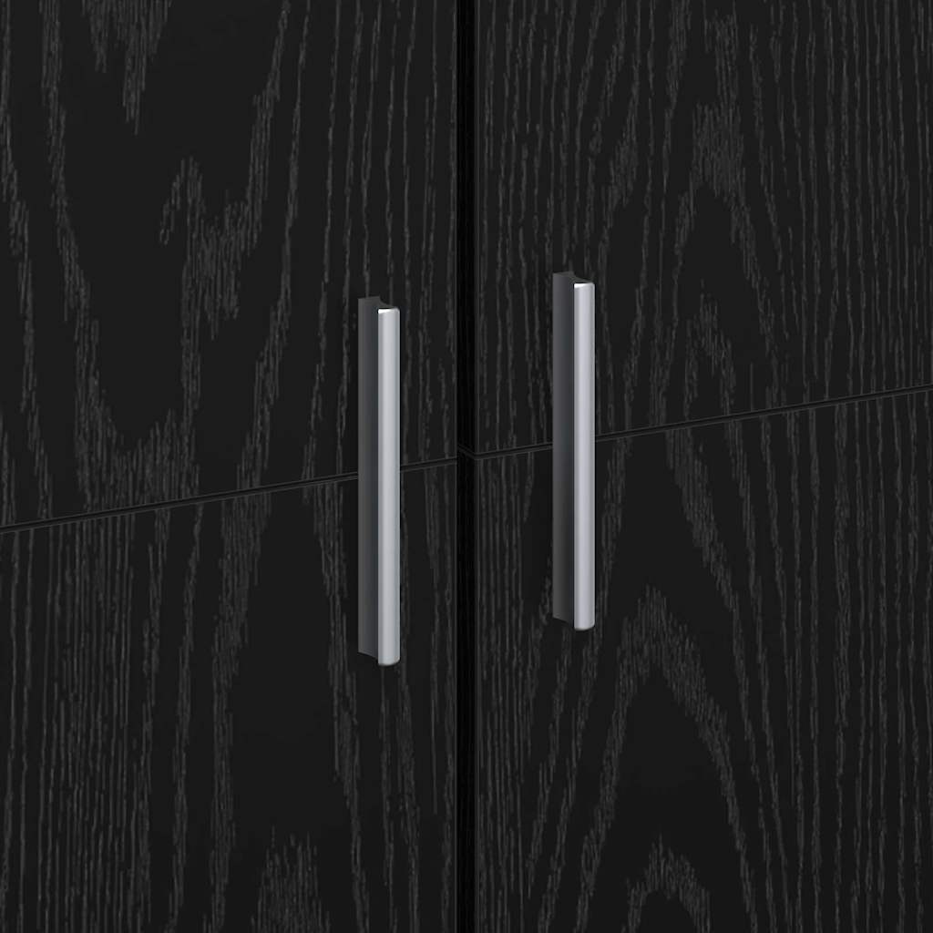 Highboard Black oak 70 x 35 x 180 cm Engineered wood