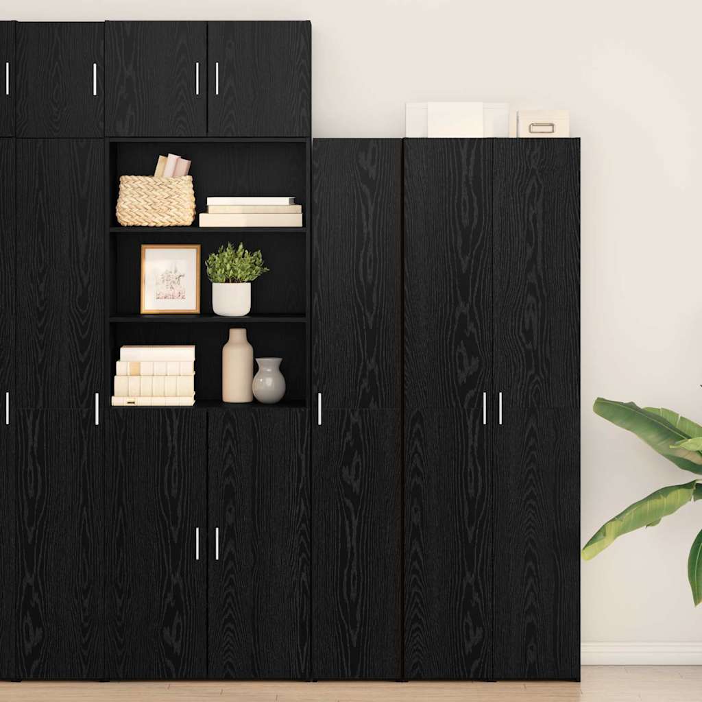 Highboard Black oak 30 x 42.5 x 185 cm Engineered wood