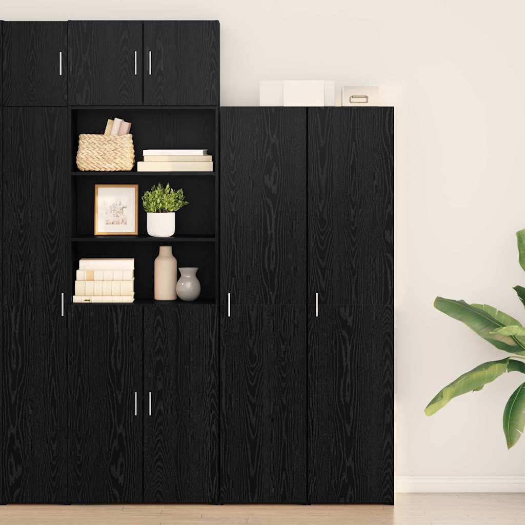 Highboard Black oak 40 x 42.5 x 185 cm Engineered wood