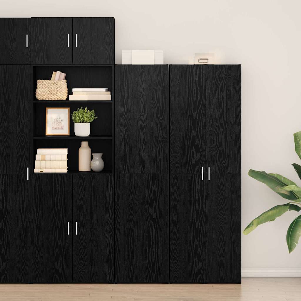 Highboard Black oak 45 x 42.5 x 185 cm Engineered wood