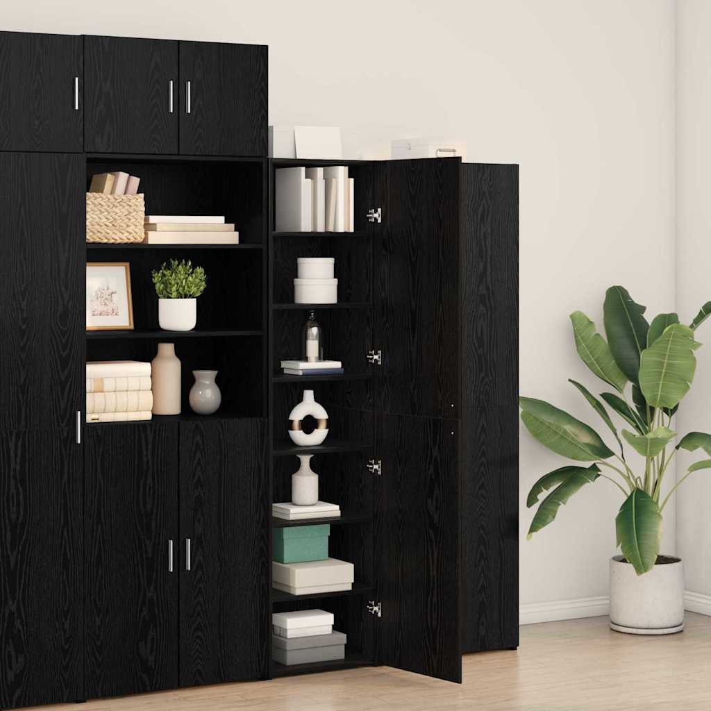 Highboard Black oak 45 x 42.5 x 185 cm Engineered wood
