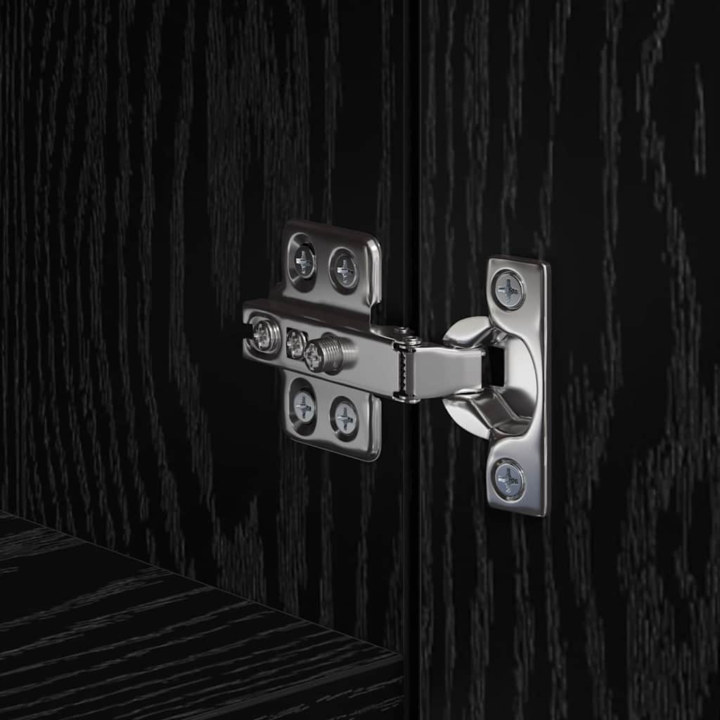 Highboard Black oak 50 x 42.5 x 185 cm Engineered wood