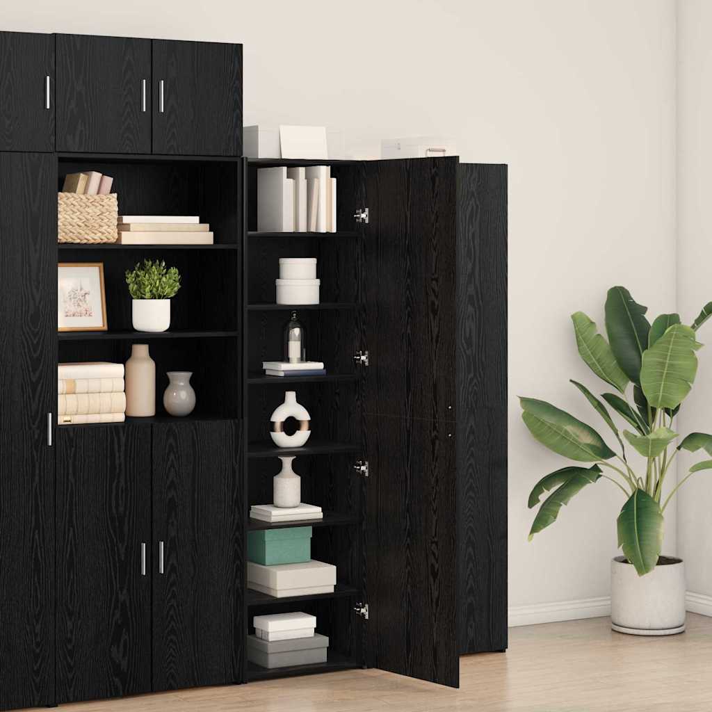 Highboard Black oak 50 x 42.5 x 185 cm Engineered wood