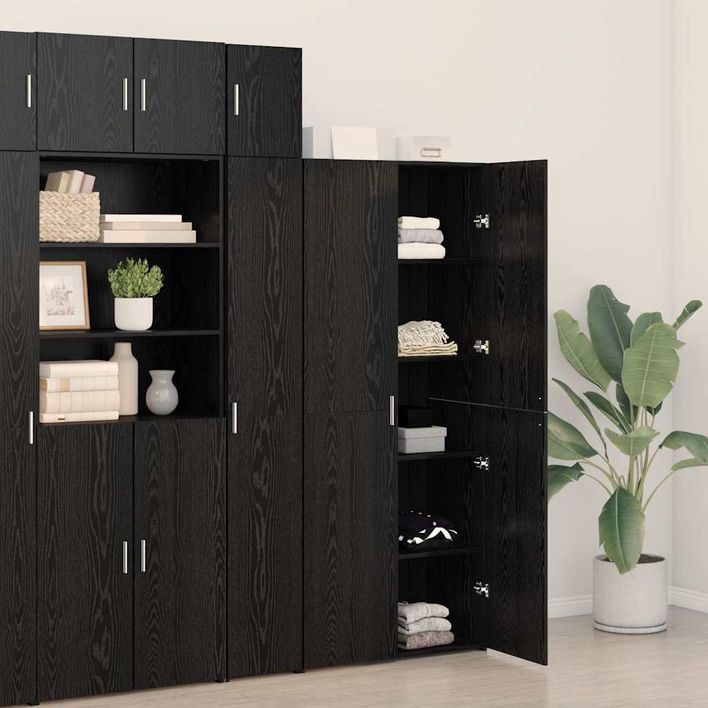 Highboard Black oak 40 x 42.5 x 185 cm Engineered wood