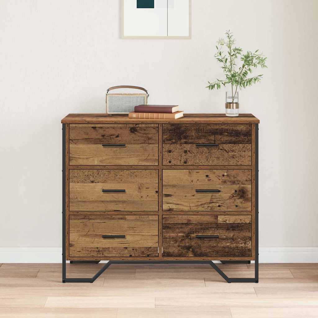Chest of Drawers Old Wood 91 x 35.5 x 74.5 cm Engineered wood