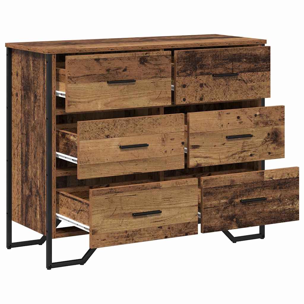 Chest of Drawers Old Wood 91 x 35.5 x 74.5 cm Engineered wood