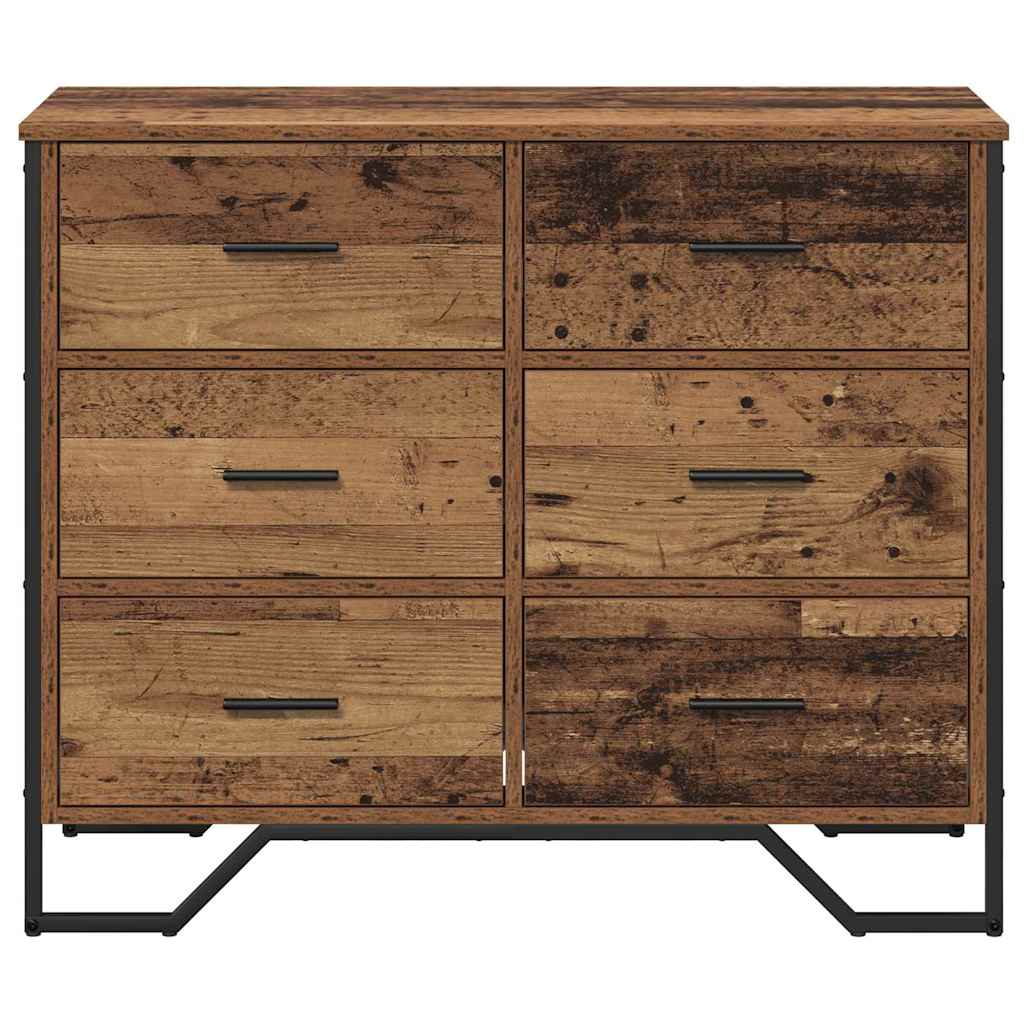 Chest of Drawers Old Wood 91 x 35.5 x 74.5 cm Engineered wood