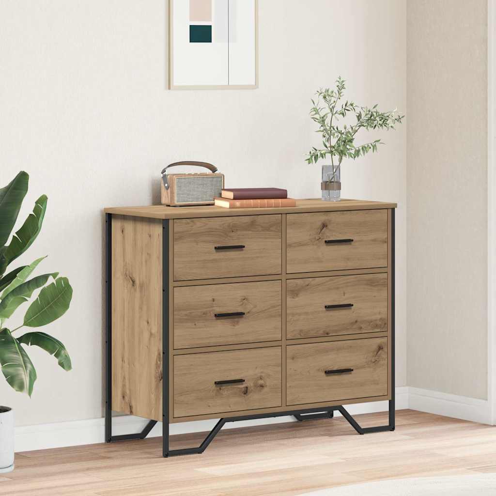 Chest of Drawers with Drawer Artisan oak 91 x 35.5 x 74.5 cm