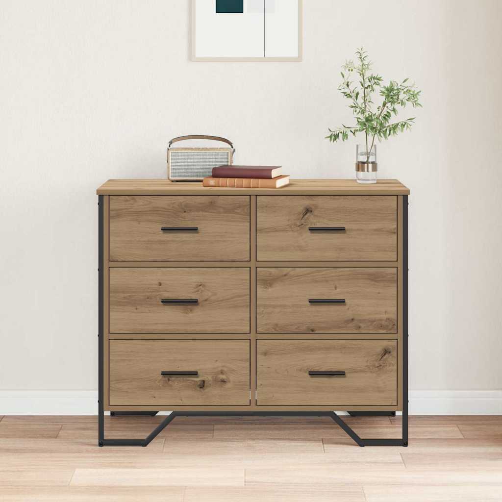 Chest of Drawers with Drawer Artisan oak 91 x 35.5 x 74.5 cm