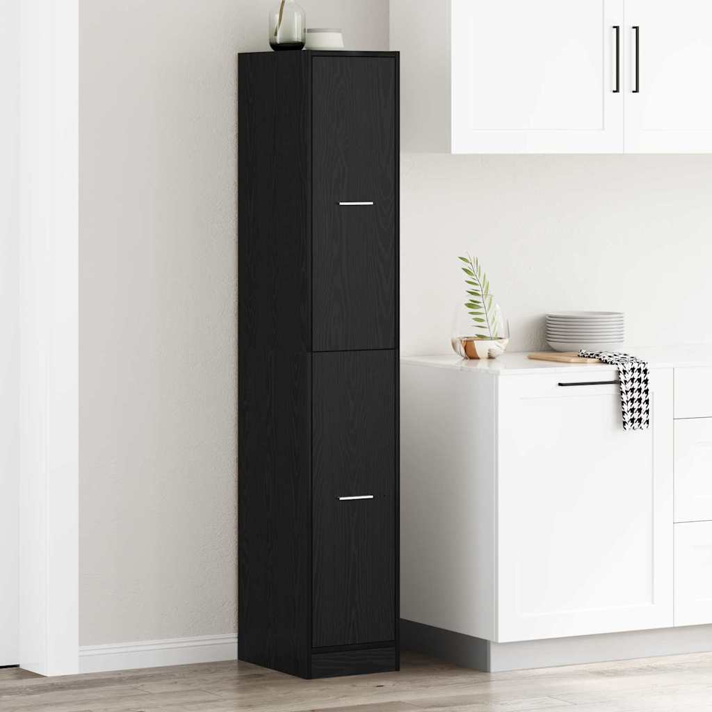 Apothecary Cabinet Black oak 30 x 41 x 174.5 cm Engineered wood