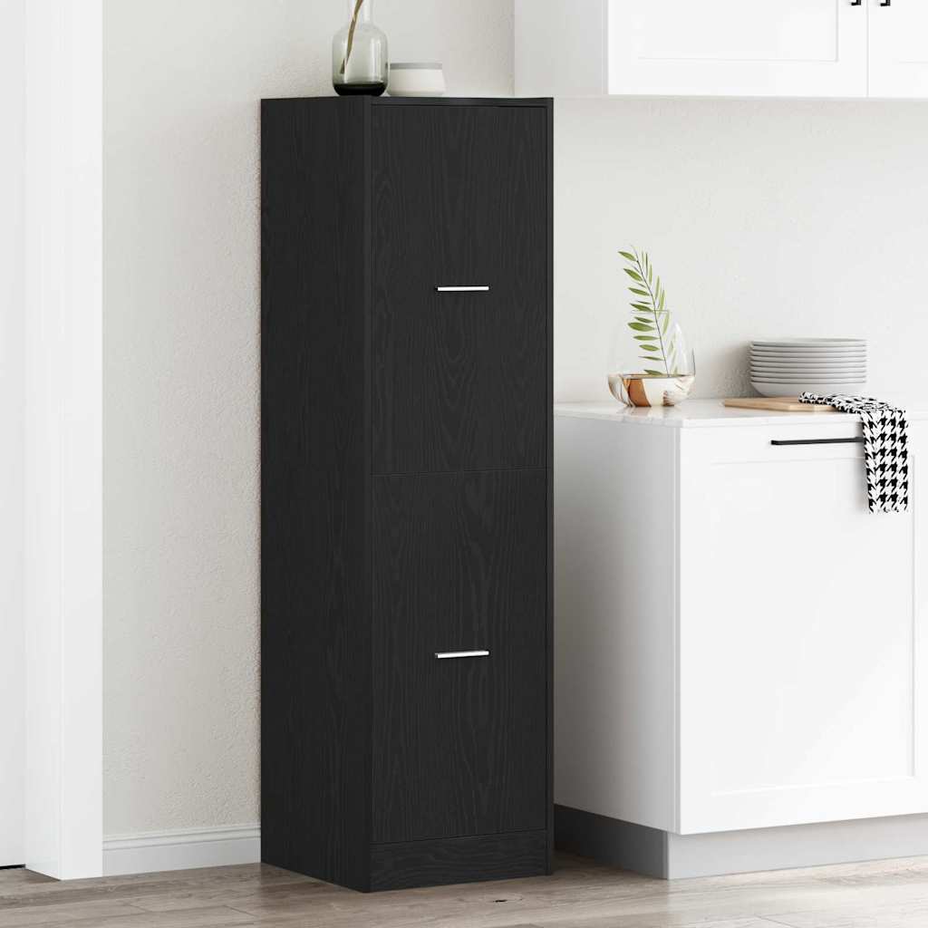 Apothecary Cabinet Black oak 40 x 41 x 144.5 cm Engineered wood