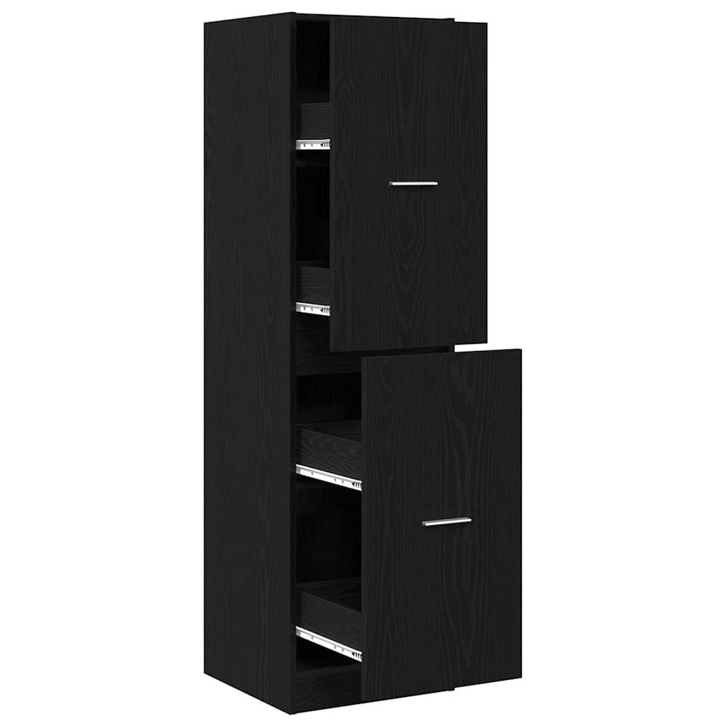 Apothecary Cabinet Black oak 40 x 41 x 144.5 cm Engineered wood