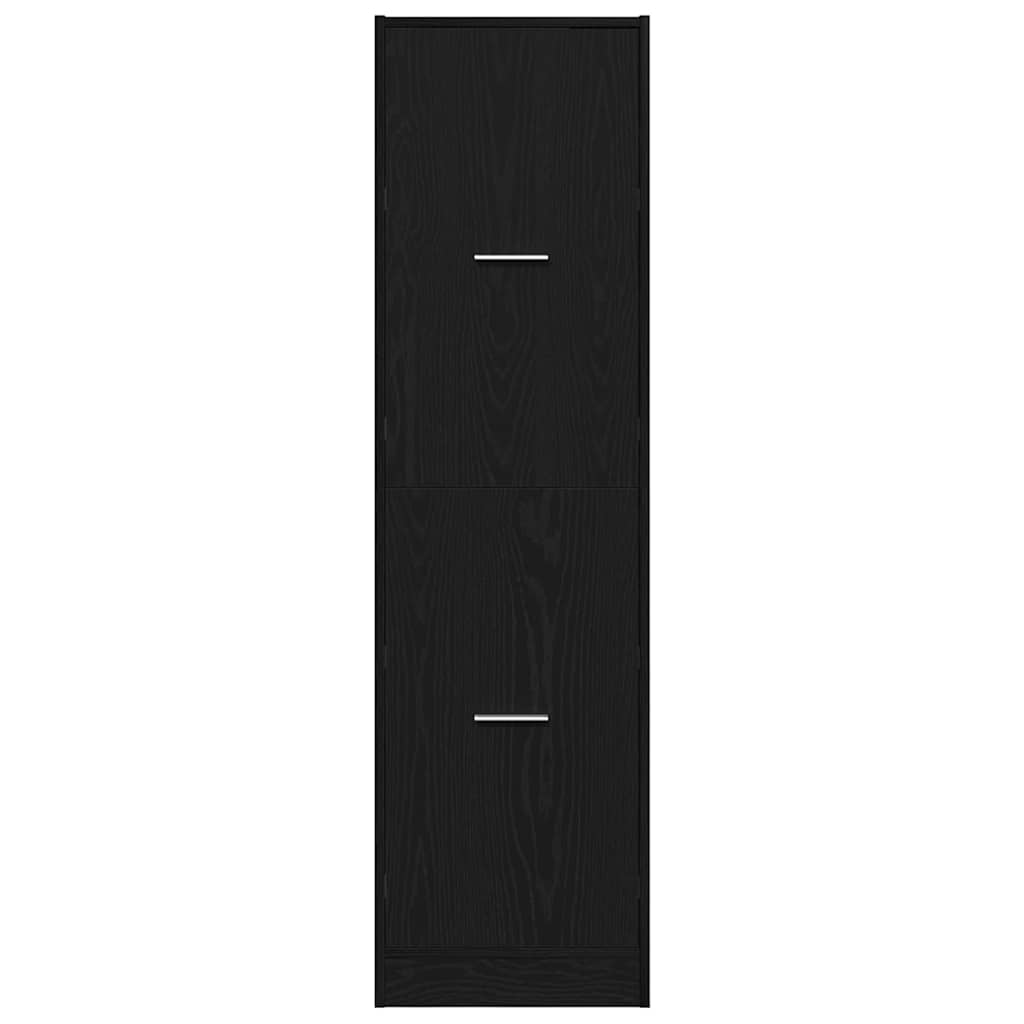 Apothecary Cabinet Black oak 40 x 41 x 144.5 cm Engineered wood
